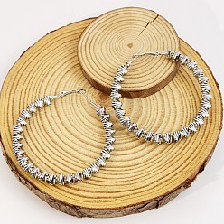 Платина Серьги железным обручем, украшения для женщин, кольцо, платина, 65 мм