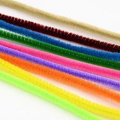 Mixed Color 11.8 inch Pipe Cleaners, DIY Chenille Stem Tinsel Garland Craft Wire, Mixed Color, 300x5mm