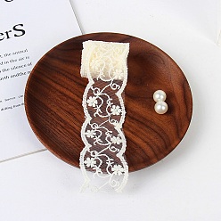 Цветок Кружевная отделка с вышивкой из полиэстера, аксессуары для одежды, белье, цветок, 1-3/8 дюйм (35 мм), 30 ярдов