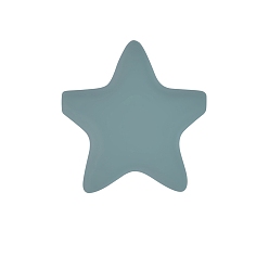 Кадет Синий Звезды силиконовые бусины, кадетский синий, 35x35 мм