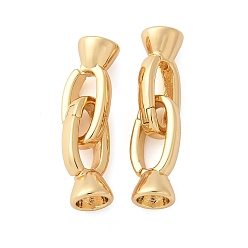 Настоящее золото 18K Овальные латунные раскладывающиеся застежки, без кадмия, без никеля и без свинца, реальный 18 k позолоченный, 27.5 мм