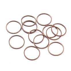 Red Copper Brass Linking Rings, Red Copper, 16x0.7~1mm, Inner Diameter: 15mm