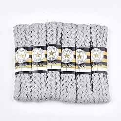 Светло-серый Ленты из полипропиленового волокна, форма волны, светло-серый, 7~8 мм, 15 двор / пачка, 6 расслоения / мешок