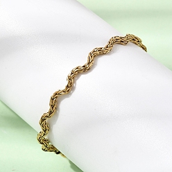 Настоящее золото 18K 304 браслеты из нержавеющей стали сингапурские цепочки для женщин, ионное покрытие (ip), долговечный, реальный 18 k позолоченный, 6.50 дюйм (16.5 см), ширина 3.5мм