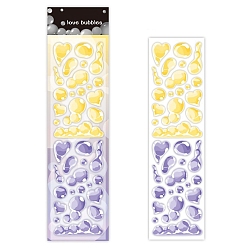 Желтый Наклейки с лазером в виде сердца, самослипание, для бутылок с водой ноутбук телефон украшение для скейтборда, желтые, 180x52 мм