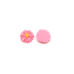 Perle rosa Undurchsichtigen Cabochons, Sonnenblume, Perle rosa, 13.5x4 mm