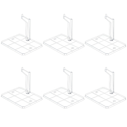 Прозрачный Прямоугольные пластиковые подставки для кукол, держатель для демонстрации фигурок для подключения, прозрачные, готовое изделие: 9.3x7.3x8.7 см