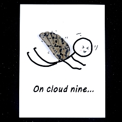 Далматинских Джаспер Натуральная далматинская яшма резные фигурки орнамент, для домашнего украшения рабочего стола, Подарочная карта своими руками с вдохновением, крыло, 30x15 мм