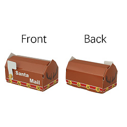 Верблюжий Рождественские печатные бумажные подарочные коробки конфет, коробки для упаковки конфет, коробки шоколадные рождественские подарки для гостей, верблюжие, 8x4.5x5.5 см