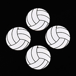 Volleyball Печать подвесок из дерева, шармы серии шармов, волейбол, 39~40x5 мм, отверстие : 1.8 мм