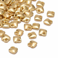 Золотой Тибетском стиле сплава сердца прелести, без кадмия и без свинца, золотые, 8x7x2.5 мм, отверстие : 2 мм