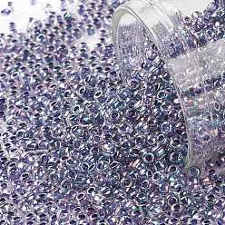 (774) Dark Purple Lined Crystal Rainbow Круглые бусины toho, японский бисер, (774) темно-фиолетовая кристальная радуга, 11/0, 2.2 мм, отверстие : 0.8 мм, Около 50000 шт / фунт