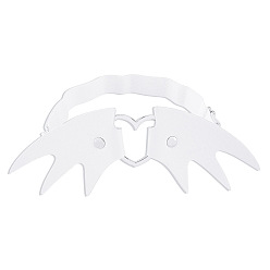 Белый Искусственная кожа сердце крыло сплав цепь нога, готическая цепь на бедро для женщин, белые, 440 мм