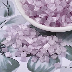 (TL2564) Silk Pale Lavender MIYUKI TILA Beads, Japanese Seed Beads, 2-Hole, (TL2564) Silk Pale Lavender, 5x5x1.9mm, Hole: 0.8mm, about 1180pcs/100g