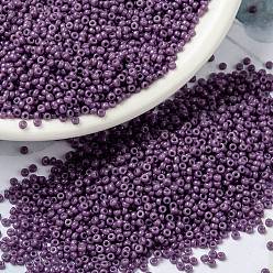 (RR4490) Duracoat Dyed Opaque Anemone MIYUKI Round Rocailles Beads, Japanese Seed Beads, (RR4490) Duracoat Dyed Opaque Anemone, 15/0, 1.5mm, Hole: 0.7mm, about 5555pcs/bottle, 10g/bottle