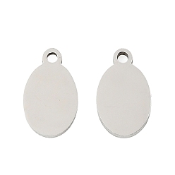 Oval 201 подвески из нержавеющей стали, лазерная резка, реальный 18 k позолоченный, овальный шарм, 11x6.5x1 мм, отверстие : 1.2 мм