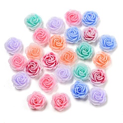 (52) Непрозрачная лаванда Светящиеся непрозрачные кабошоны из непрозрачной эпоксидной смолы, светящийся в темноте цветок розы, разноцветные, 8x8x4 мм