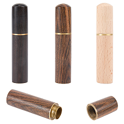 (52) Непрозрачная лаванда 3шт. 3 цвета сандаловое дерево кожа рукоделие швейные иглы футляр коробка, контейнер для зубочисток, хорошее качество творческих ящиков для хранения, с латунным, разноцветные, 83~84x18 мм, 1 шт / стиль