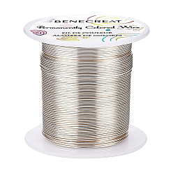 Серебро Круглая медная проволока, для изготовления украшений в проволочной обмотке, серебряные, 20 датчик, 0.8 мм, около 98.42 футов (30 м) / рулон