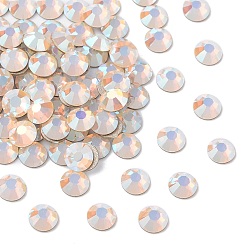 01000 200 White Opal AB Preciosa® maxima crystal без горячей фиксации плоские камни, чешский хрусталь, срыв твердой мозговой оболочки, круглый(438 11 615 шатон-роза), 01000 200 белый опал ab, ss 8 (2.3~2.5 мм)