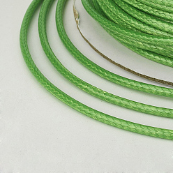 Lime Green Eco-Friendly Korean Waxed Polyester Cord, Lime Green, 0.5mm, about 169.51~174.98 Yards(155~160m)/Roll