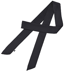 Черный Шарф из полиэстера для женщин и девочек, прямоугольные, чёрные, 1912x51x0.2 мм