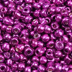 Фиолетовый 6/0 стакан бисер, окрашенных цветов, круглые, фиолетовые, Размер : диаметром около 4 мм , отверстие: 1.5 мм