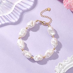 (52) Непрозрачная лаванда Браслеты с жемчугом кеши из натурального жемчужного барокко, для женщин, разноцветные, 7.60 дюйм (19.3 см)