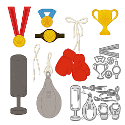 Sports Трафареты для резки углеродистой стали, для diy scrapbooking, Фотоальбом, декоративная бумага для тиснения, форма для поздравительных открыток, спортивный, 101~103x81~145x0.8 мм, 2 шт / комплект