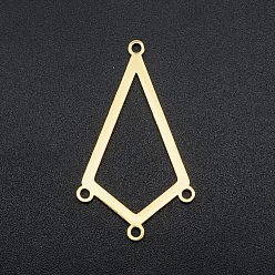 Золотой 201 из нержавеющей стали Компоненты для люстр ссылки, 4 ссылки петли, лазерная резка, кайт-форма, золотые, 34x20x1 мм, отверстие : 1.6 мм