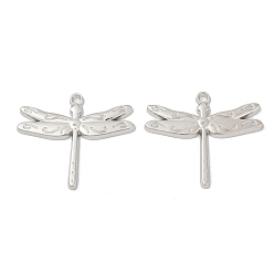 Платина Стрекоза сплава подвески, без кадмия и без свинца, платина, 40x47x3.5 мм, отверстие : 2.5 мм