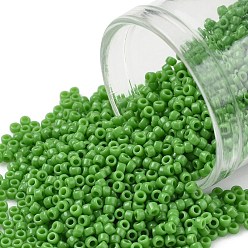 (47) Opaque Mint Green Toho runde Rocailles, japanische Rocailles, (47) undurchsichtiges Minzgrün, 15/0, 1.5 mm, Bohrung: 0.7 mm, über 3000pcs / Flasche, 10 g / Flasche