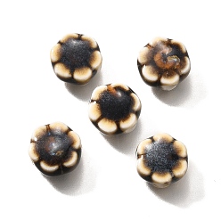 Кокосово-Коричневый Фарфоровые бусины ручной работы, цветок, кокосового коричневый, 9.5x10x5~5.5 мм, отверстие : 1.8~2.2 мм