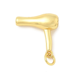 Настоящее золото 18K Латунные подвески, прелести фена, стойки покрытие, долговечный, без кадмия и без свинца, с целью перехода в кольце, реальный 18 k позолоченный, 17x16.5x6.5 мм, отверстие : 3.4 мм