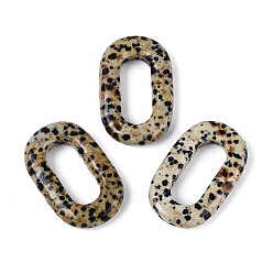 Далматинских Джаспер Природные яшмы далматин подвески, подвески овальные, 38.5~40x24~25.5x5.5~7 мм, внутренний диаметр: 25~25.5x10~10.5 мм