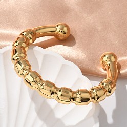 Золотой 304 из нержавеющей стали манжеты браслеты, открытые браслеты для женщин, золотые, 2-1/4x2 дюйм (5.55x5 см)