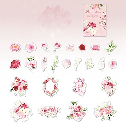 Малиновый 25шт наклейки для животных, самоклеющиеся наклейки, цветок, малиновый, 90 мм