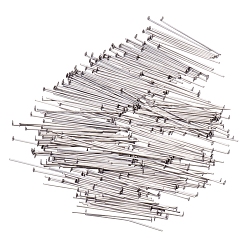 Нержавеющая Сталь Цвет 304 Штифты с плоской головкой из нержавеющей стали, цвет нержавеющей стали, 30x0.6 мм, 22 датчик, Около 278 шт / 20 г, Руководитель: 1 mm