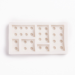 Гейнсборо Пищевые силиконовые формы, формы помады, для украшения торта поделки, цвет шоколада, конфеты, изготовление ювелирных изделий на основе смолы и эпоксидной смолы, структурный элемент, светло-серые, 56x104x12 мм, внутренний диаметр: 22~44x12~23 мм