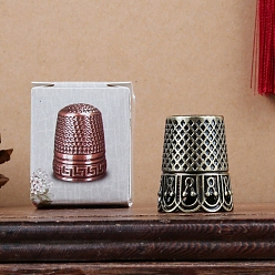 Античная Бронза Латунный наперсток для защиты пальцев, протектор наперстка для пальцев, щиток булавки иглы партнер для инструментов для поделок своими руками, античная бронза, 25x20 мм