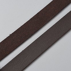 Coconut Brown 10M Flat Imitation Leather Cord, for Pillow Decor, Coconut Brown, 15x1.6mm, about 10.94 Yards(10m)/Roll