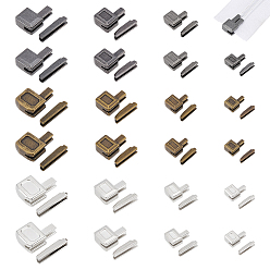 (52) Непрозрачная лаванда 48 шт. 12 стили одежда аксессуары, аксессуары для ремонта застежек-молнии для цинкового сплава, разноцветные, 8.5~17x5.5~12x4~6.5 мм