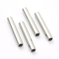 Нержавеющая Сталь Цвет Не тускнеет 304 бусины из нержавеющей стали, трубки бисера, цвет нержавеющей стали, 25x4 мм, отверстие : 2.8 мм