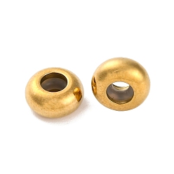 Золотой Ионное покрытие (ip) 202 шарики из нержавеющей стали, с резиной внутри, ползунки, рондель, золотые, 7x3.5 мм, отверстие : 2 мм