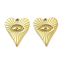 Echt 14 k vergoldet 304 Edelstahl Anhänger Strass Einstellung, Herz, echt 14 k vergoldet, 18x15x1.5 mm, Bohrung: 1.5 mm