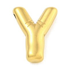 Letter Y Ионное покрытие (ip) 304 подвески из нержавеющей стали, шарм-буква, золотые, Письмо Y, 21x16.5x5.5 мм, отверстие : 2 мм