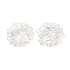 Прозрачный Прозрачного акрилового Европейский бисером, бусины с большим отверстием, цветок, прозрачные, 20x8 мм, отверстие : 8.5x2 мм, Около 649 шт / 500 г