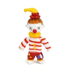 Красный Украшения для выставки клоунов в стиле лэмпворк своими руками, для украшения дома, красные, 42x22x68.5 мм