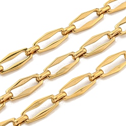 Настоящее золото 18K 10М-ионное покрытие (IP) 304Цепи с овальными звеньями из нержавеющей стали, несварные, с катушкой, реальный 18 k позолоченный, 6.5x4x1.5 мм, около 32.81 футов (10 м) / рулон