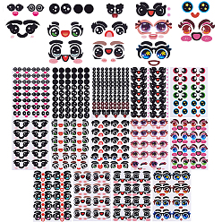 (52) Непрозрачная лаванда 14 листы 14 стили воздушные шары куклы выражение лица наклейки, самоклеющиеся наклейки, разноцветные, 165x220x0.2 мм, 1 лист / стиль